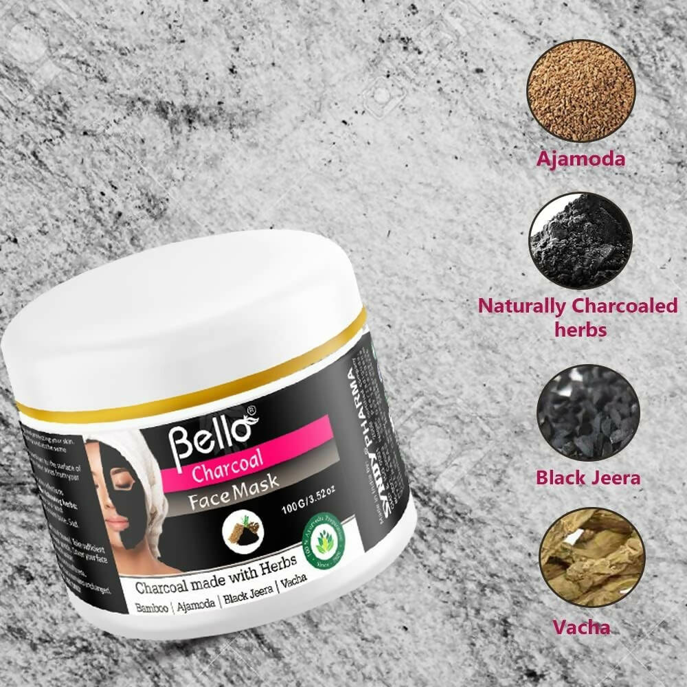 Bello Herbals Charcoal Face Mask | Grocsy