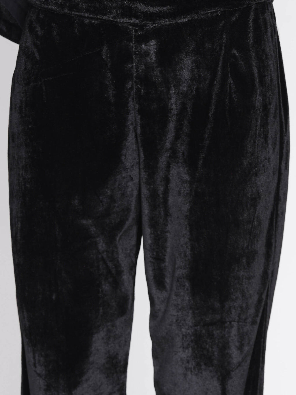 Women Republic Black Velvet Embroidered Kurta With Pants | Grocsy