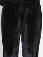 Women Republic Black Velvet Embroidered Kurta With Pants | Grocsy