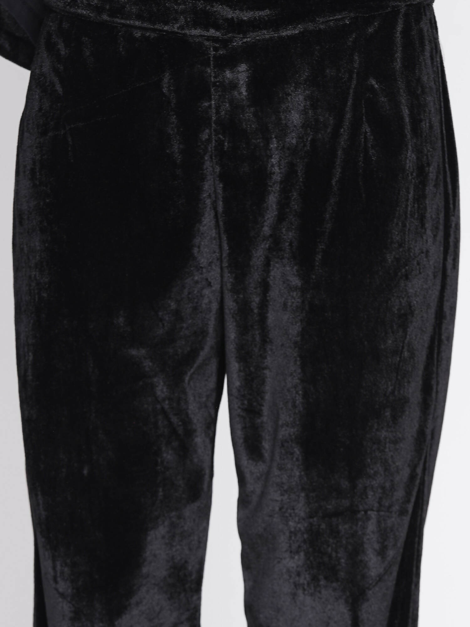 Women Republic Black Velvet Embroidered Kurta With Pants | Grocsy