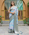 Vamsee Dhruvini Blue Georgette Saree | Grocsy