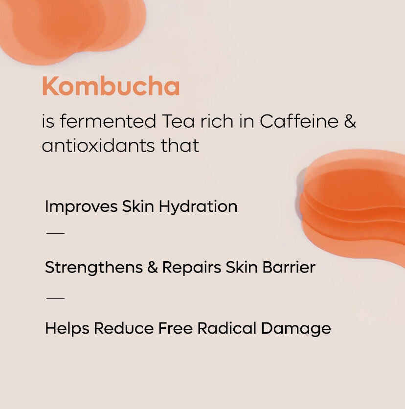 mCaffeine 4% Niacinamide Hydrogel Under Eye Patches with Kombucha Tea - Pigmentation & Brightening | Grocsy