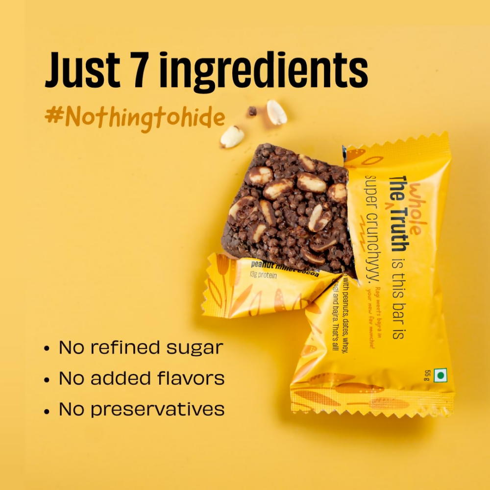 The Whole Truth Protein Bar - Peanut Millet Cocoa | Grocsy