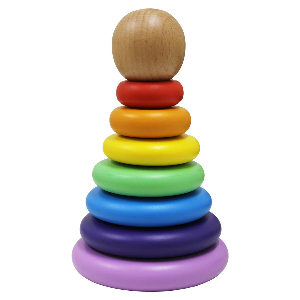 Matoyi Rainbow Colored Ring Stacker Toy For Kids | Grocsy