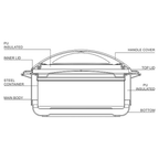 Milton Divine Jr. Inner Stainless Steel Serving Casserole | Grocsy