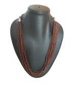Inhanns Bloom Handmade Beaded Only Necklace - 12 Layers - Coffee Necklace | Grocsy