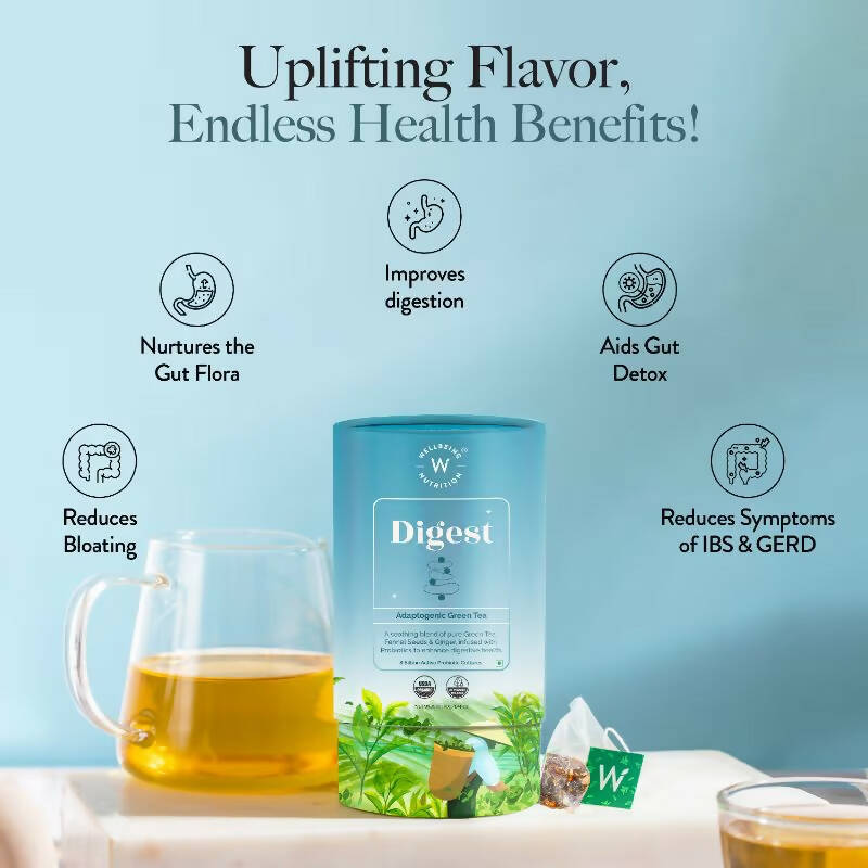 Wellbeing Nutrition Digest Green Tea | Grocsy
