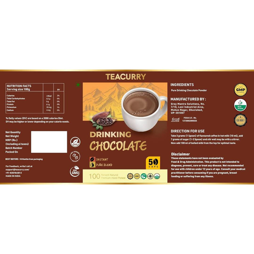 Teacurry Drinking Chocolate Powder | Grocsy