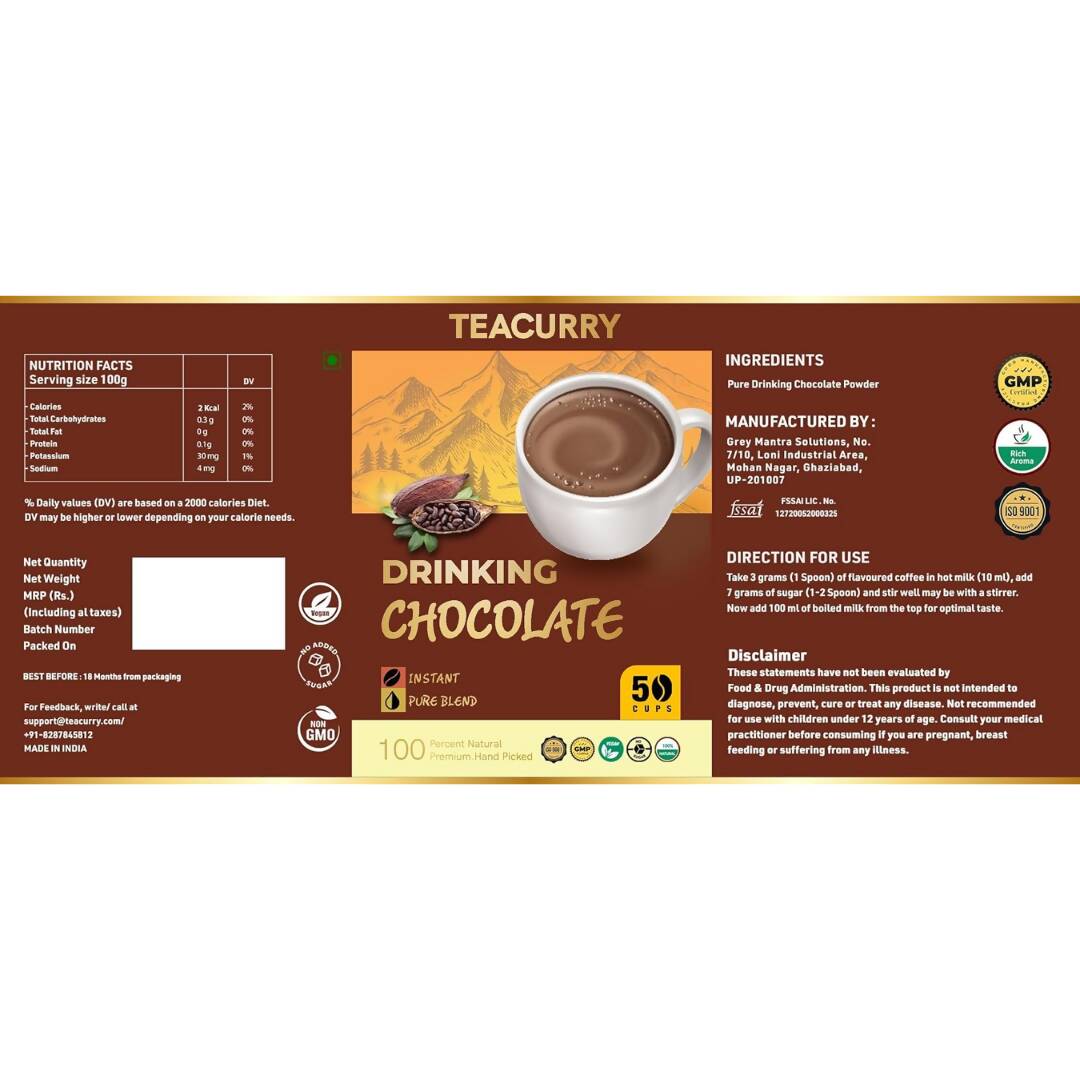 Teacurry Drinking Chocolate Powder | Grocsy