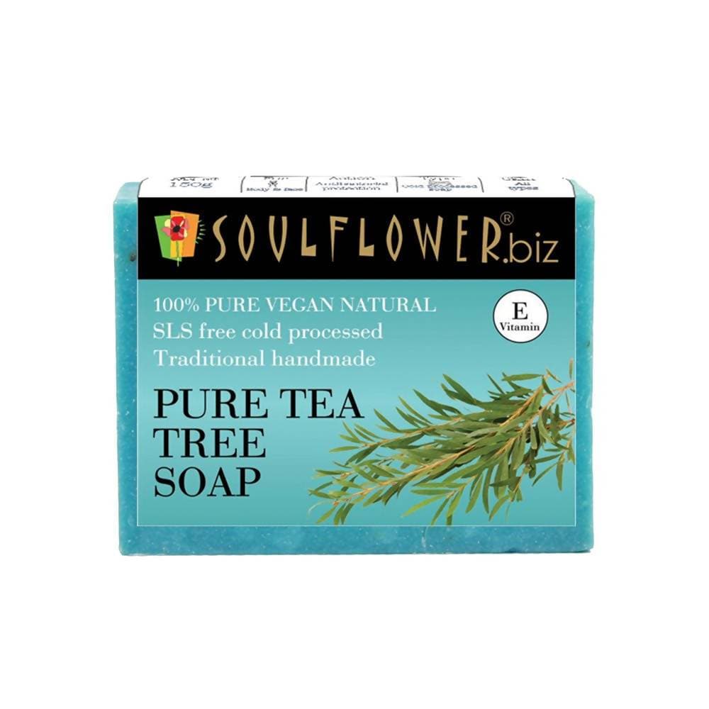 Soulflower Pure Tea Tree Handmade Soap | Grocsy