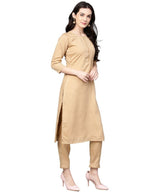 Ahalyaa Women's Faux Silk Kurta Pant Set with Traditional Bandhini Print Dupatta | Grocsy
