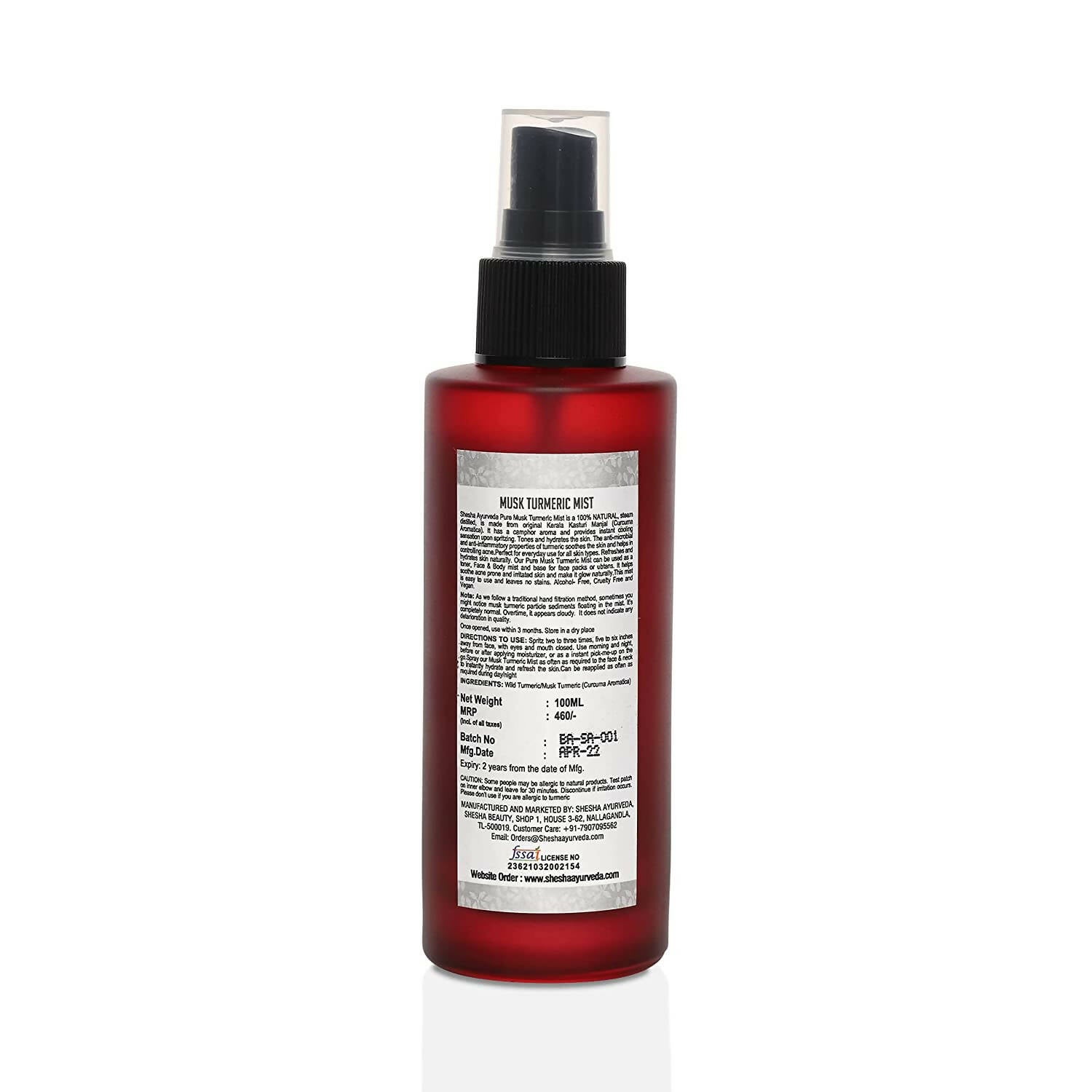 Shesha Ayurveda Pure White Kasturi Manjal Mist | Grocsy