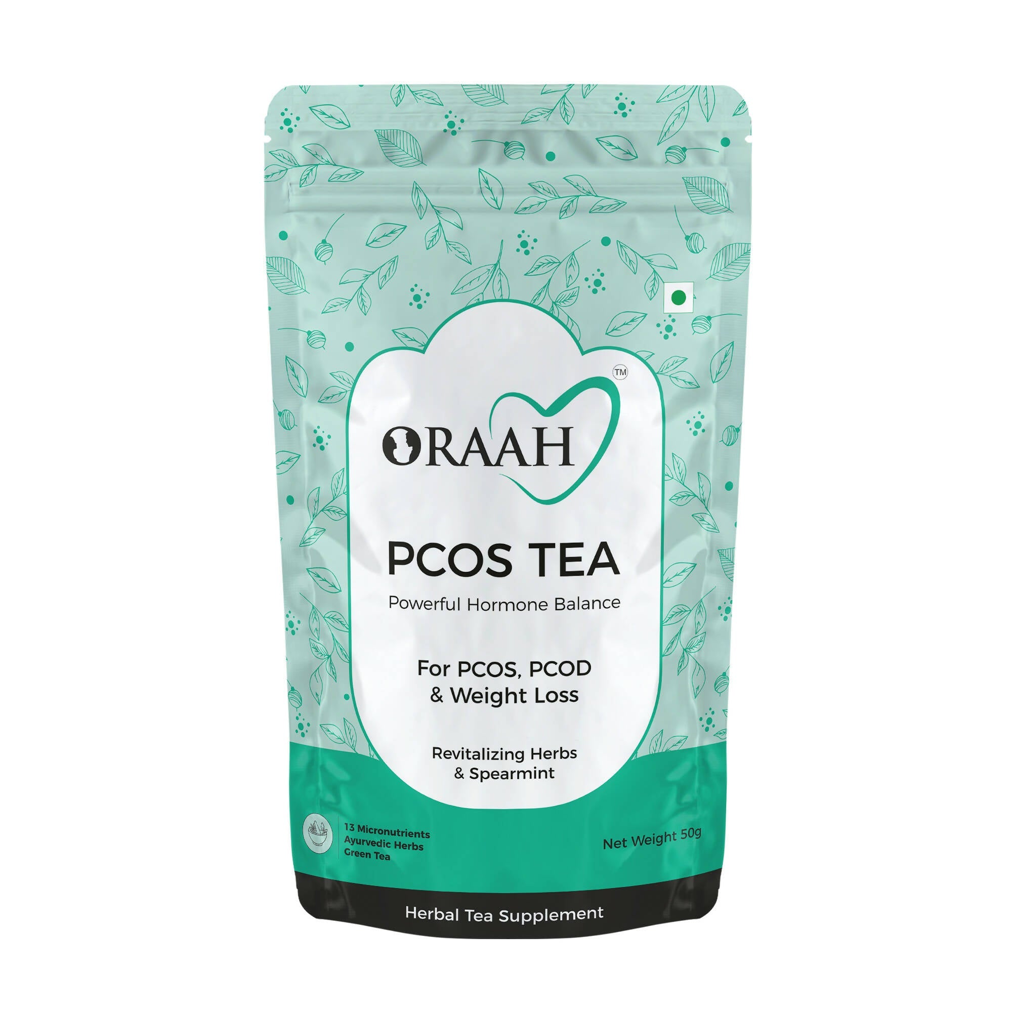 Oraah PCOS PCOD Care Combo (Spearmint Tea, Hair Removal Cream & Intimate Wipes) | Grocsy