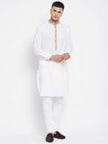 Even Apparels Beige Color Pure Cotton Men's Kurta With Band Collar | Grocsy