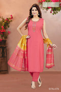 Joban Fashion Women Soft Silk Gajari Round Neck Emroidery Kurta Set | Grocsy