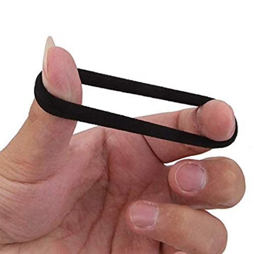 Bronson Professional Hair Rubber Bands Ponytail Holder with Storage Box - Black | Grocsy