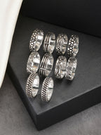 NVR Women's Set of 5 Silver-Plated German Silver Toe Ring | Grocsy
