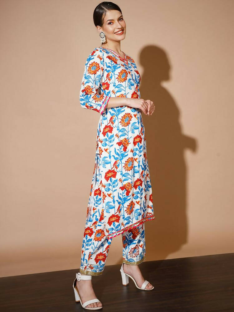 Myshka Women Multi Solid Kurta & Trousers With Dupatta | Grocsy