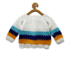Chutput Kids White Coloured Solid Pullover with ABC Detail | Grocsy