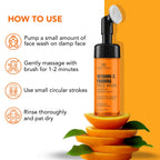 Botanic Hearth Brightening Vitamin C Foaming Face Wash with Papaya & Orange Extracts | Grocsy