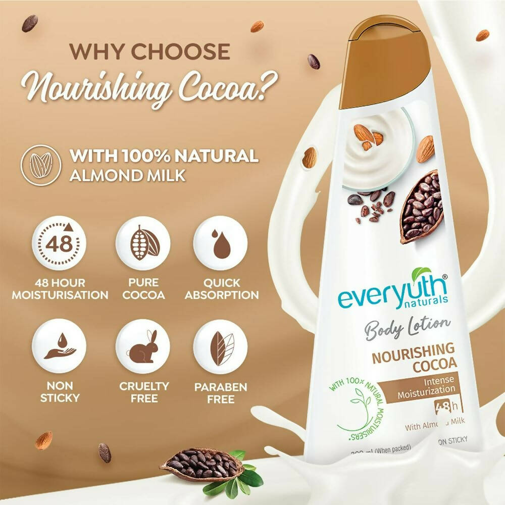 Everyuth Naturals Body Lotion Nourishing Cocoa | Grocsy