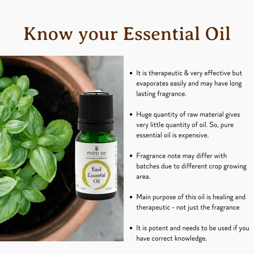 Mitti Se Basil Essential Oil | Grocsy