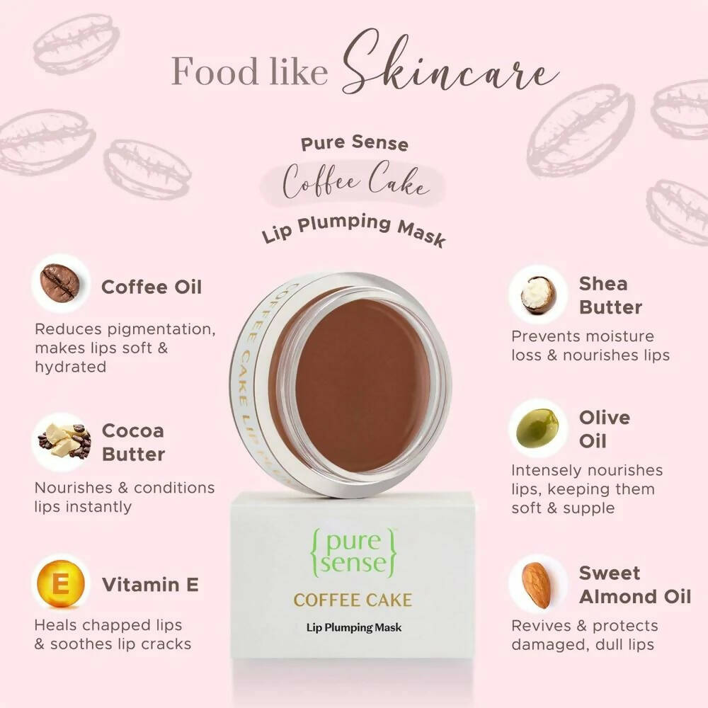 PureSense Coffee Cake Lip Plumping Mask | Grocsy