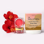 The Skin Story 100% Natural Lip Cheek Eye Tint Ayurvedic Hibiscus Moisturizing Glow - Pretty Pink | Grocsy