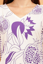 Cheera Women Stylish Hand Block Printed Cotton Blend Flared Kurta - Off White | Grocsy