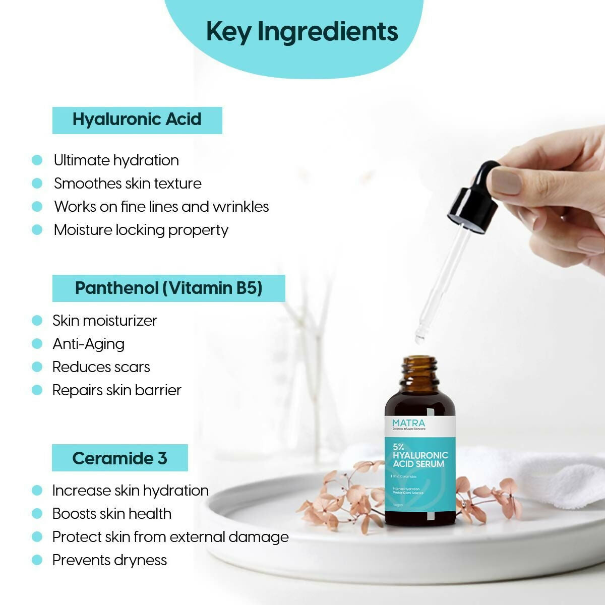 Matra 5% Hyaluronic Acid Serum For Skin Hydration, Anti-Aging & Glowing Skin | Grocsy