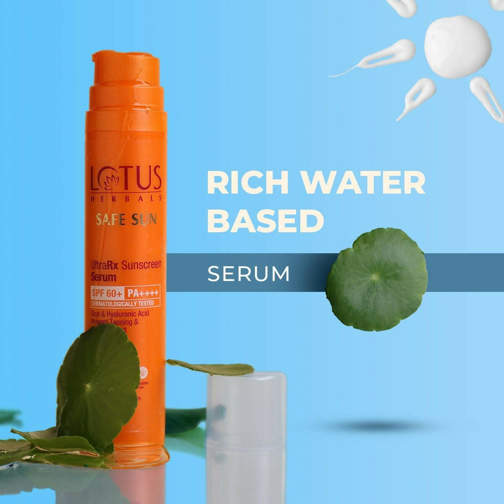 Lotus Herbals Safesun UltraRX Sunscreen Serum SPF 60 PA++++ | Grocsy