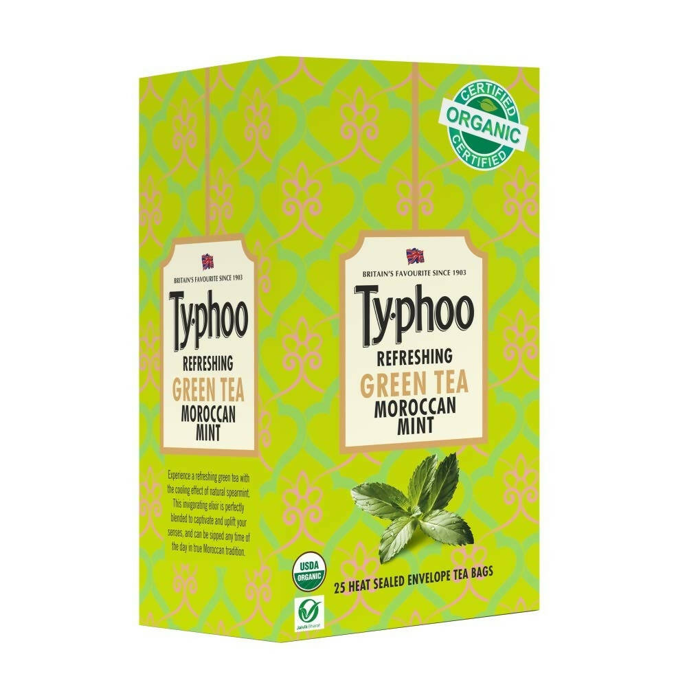 Typhoo Refreshing Moroccan Mint Green Tea Bags | Grocsy