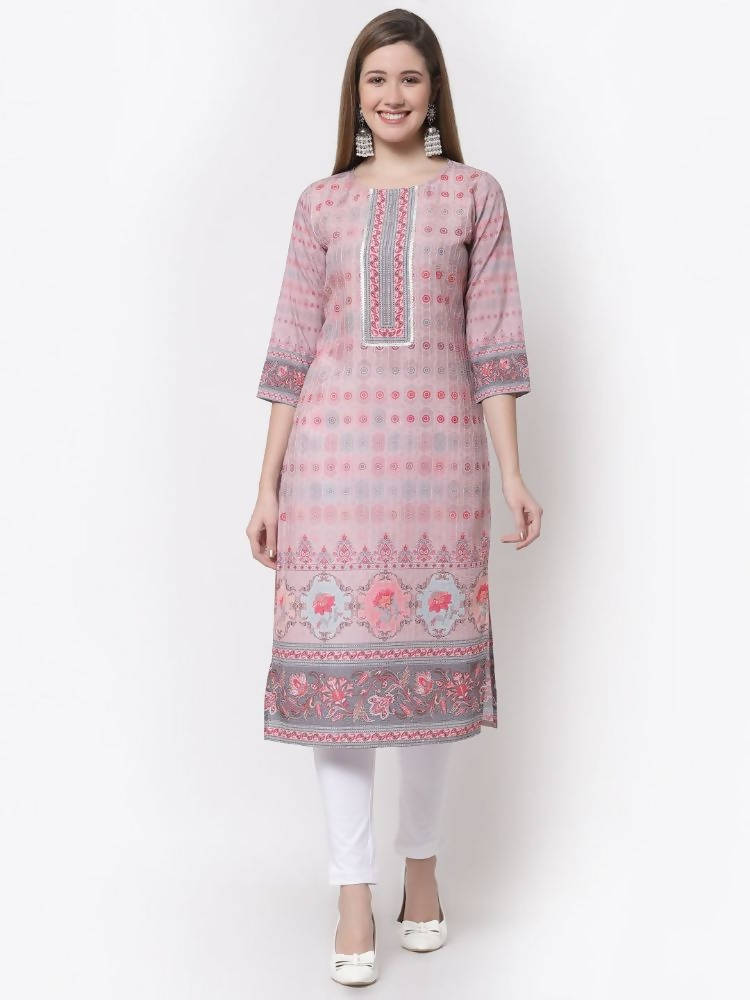 Myshka Multi Color Pure Cotton Printed Kurta | Grocsy