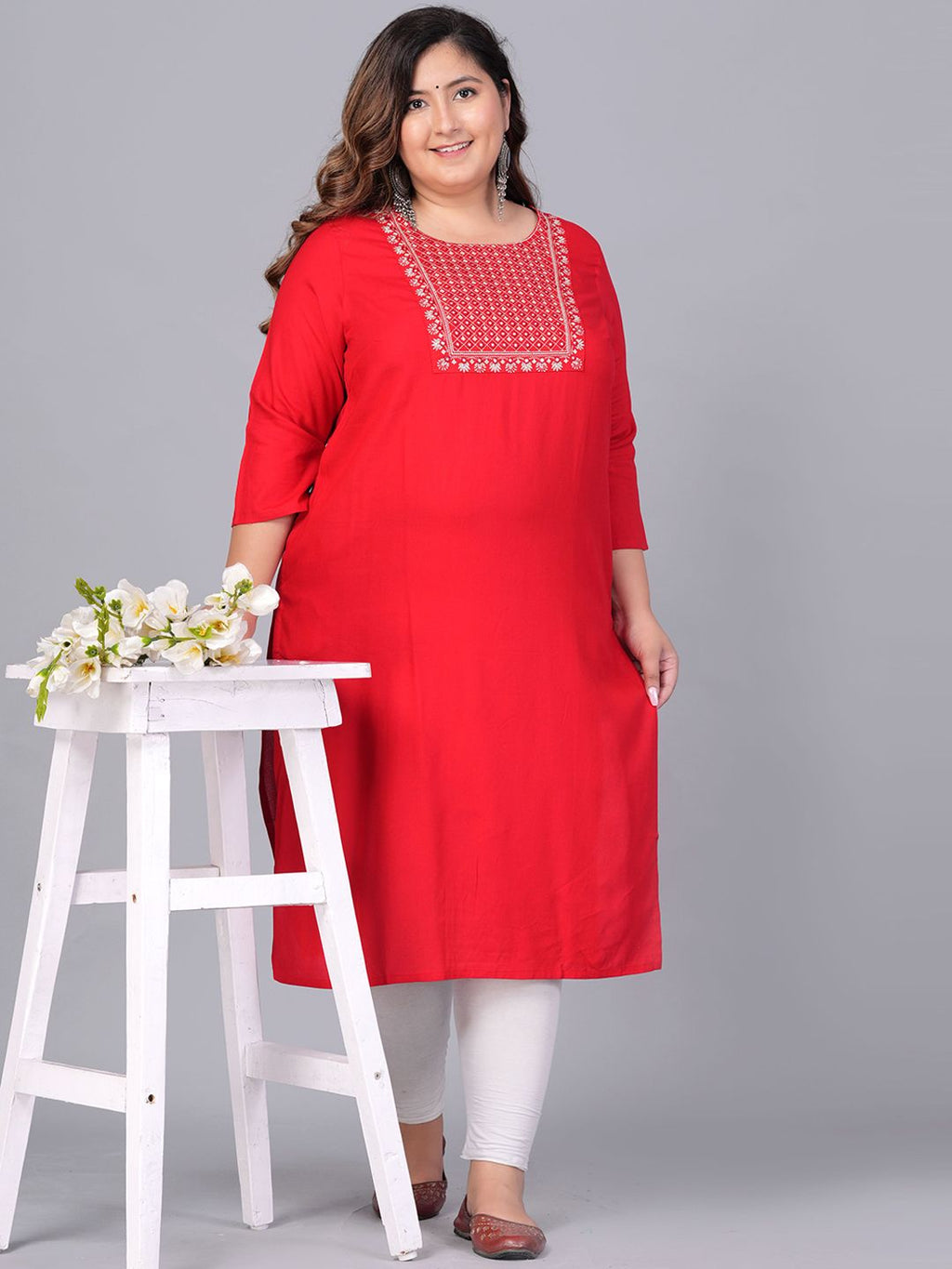 Sztori Women Yoke Design Thread Work Kurta | Grocsy