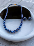 Inhanns Spectrum Everyday Pearl Sets - Single Strand - Royal Blue | Grocsy