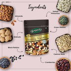 Happilo Premium Nuts & Dry Fruit Combo (Trail Mix, Nut Mix & Party Mix) | Grocsy