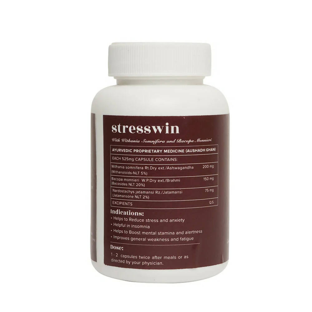Baidyanath Jhansi Ayurvedant Stresswin Capsules | Grocsy
