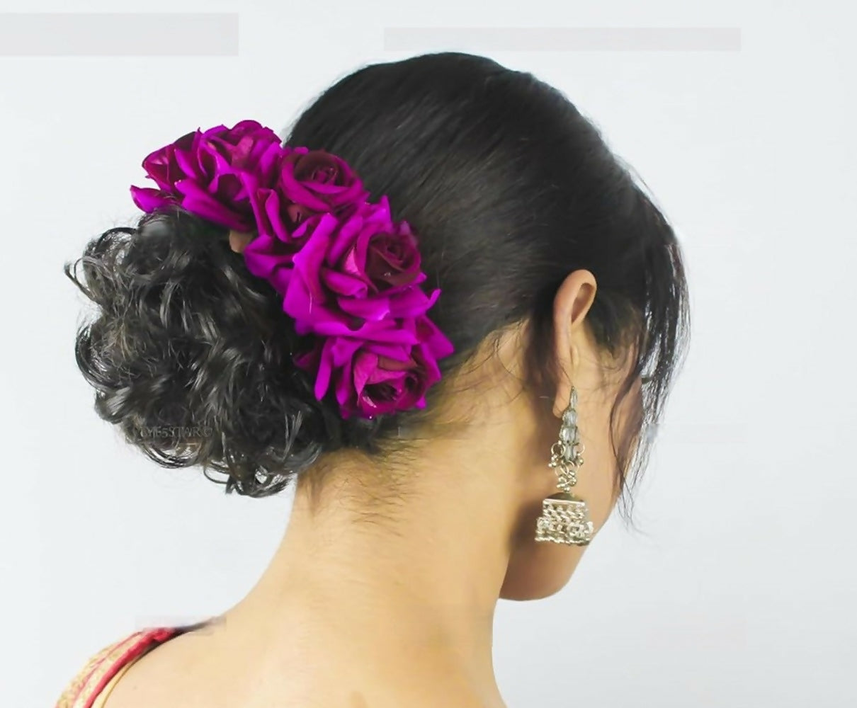 Purple Velvet Rose Gajra | Grocsy