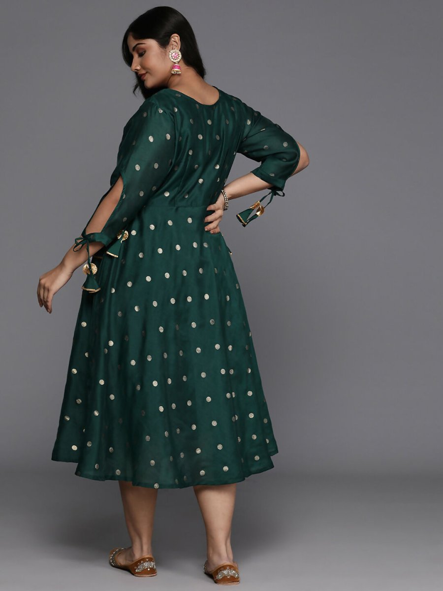 Ahalyaa Women's Traditional wear Ethnic Dress - Green | Grocsy