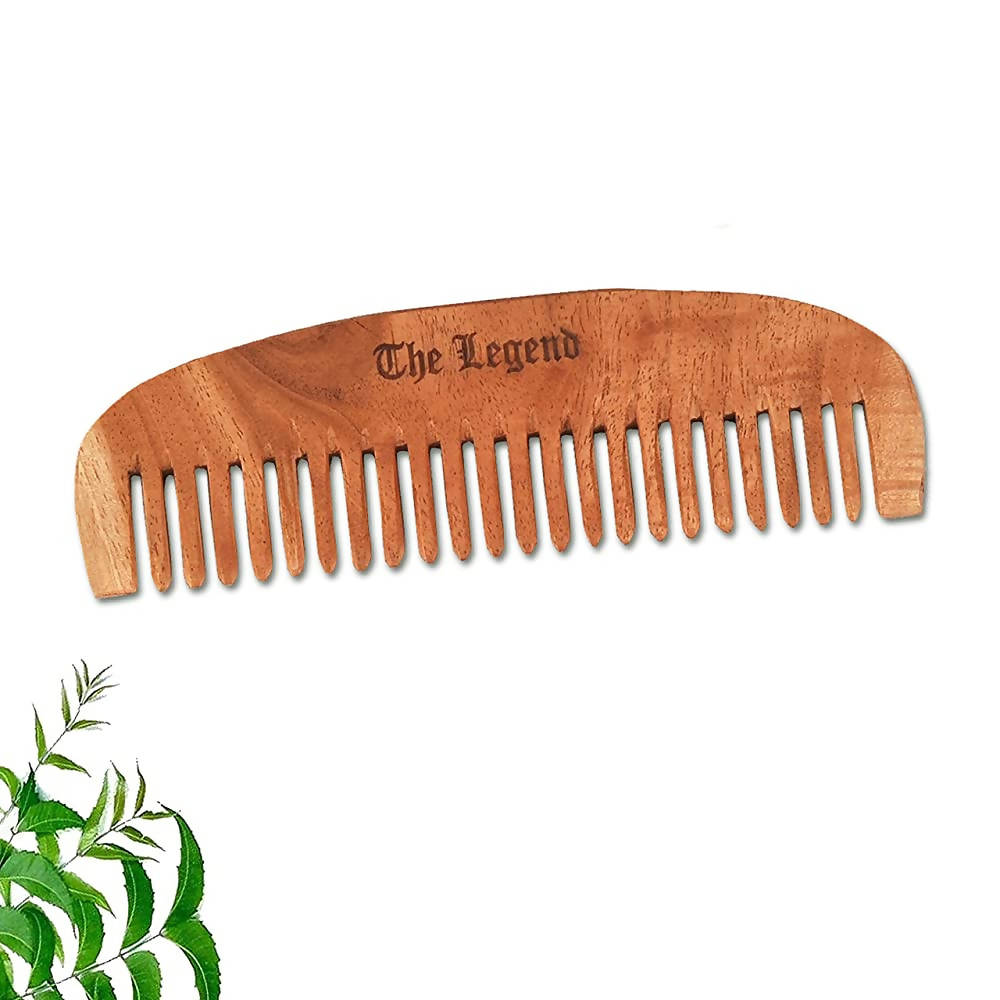 The Legend Organic Pure Neem Wood Comb Fine Teeth | Grocsy