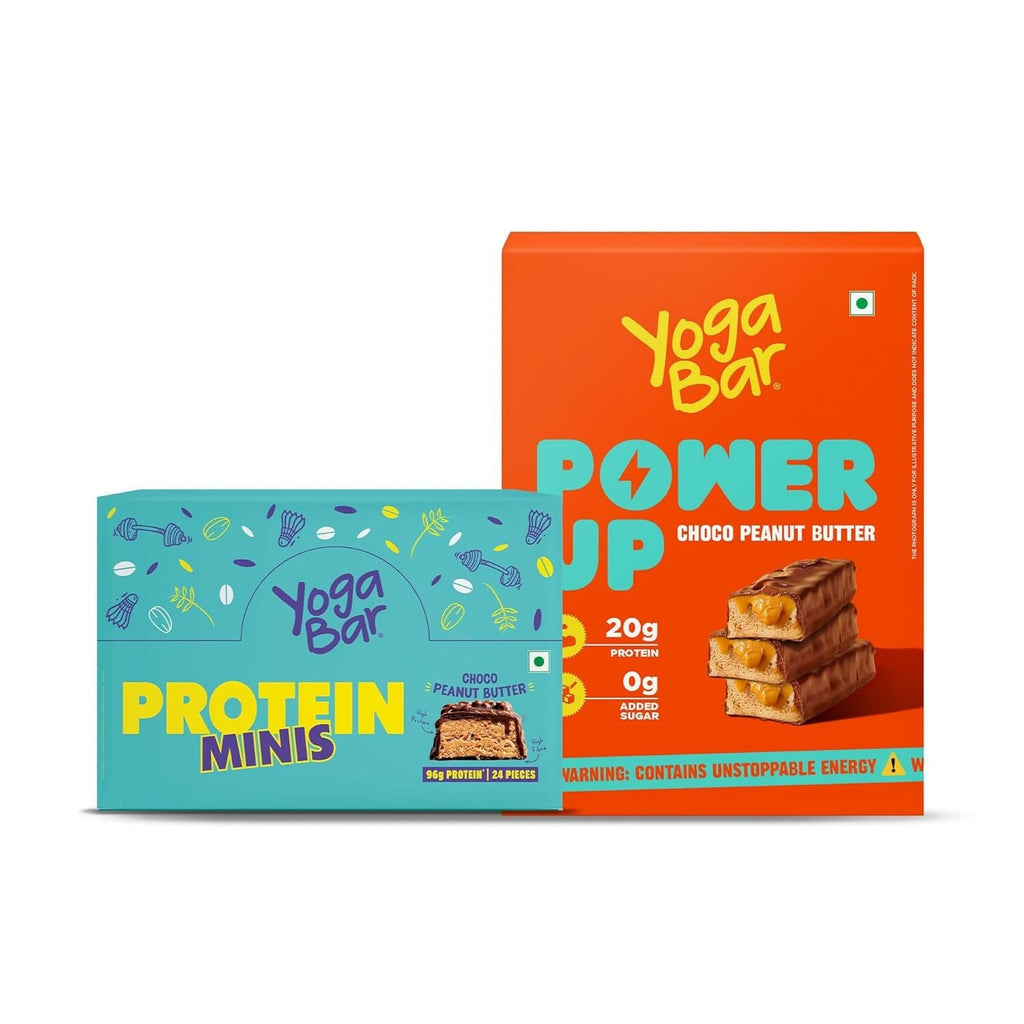 Yoga Bar Protein minis and Choco Peanut Bars Butter Combo | Grocsy