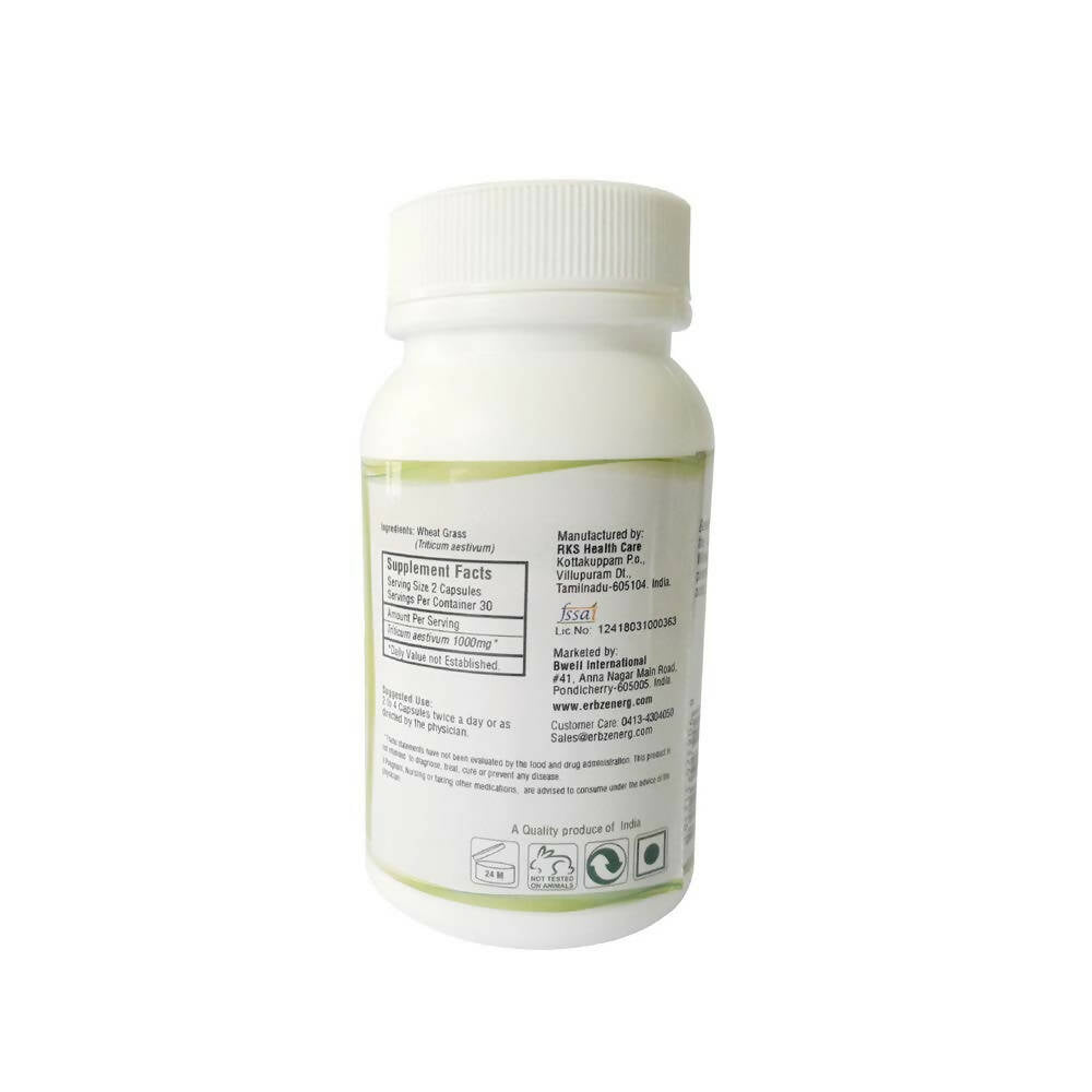 Erbzenerg Wheat Grass Capsules | Grocsy