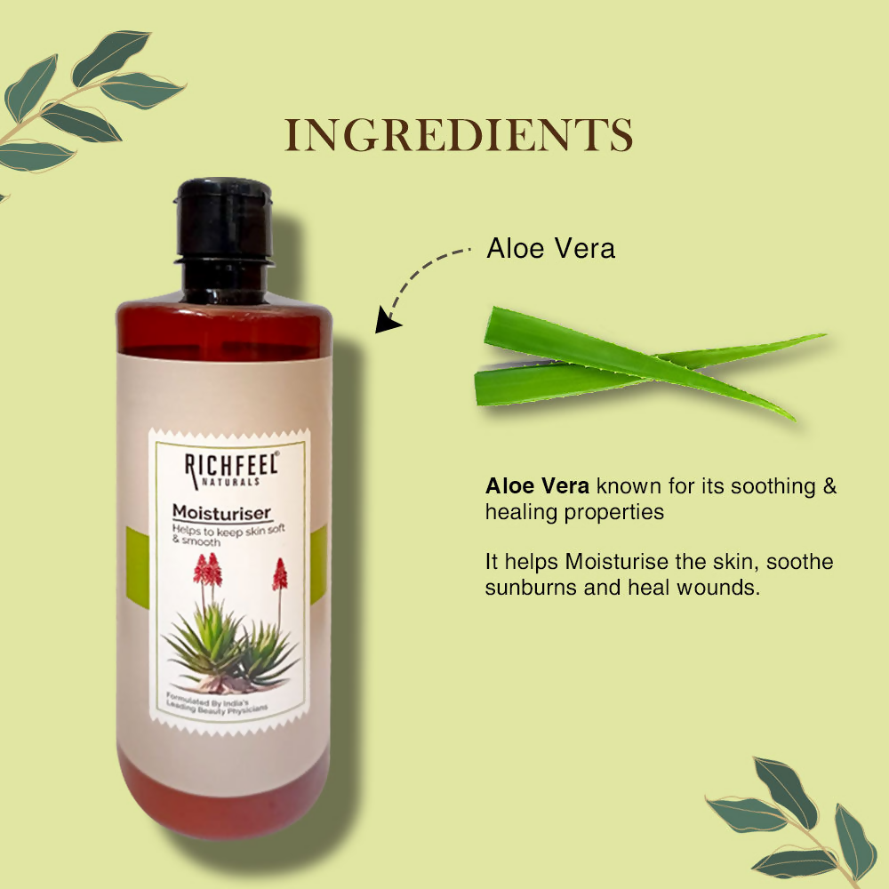 Richfeel Aloe Moisturizer-Lightweight & Hydrating | Grocsy