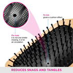 Bronson Professional Wooden Paddle Hair Brush With Strong & Flexible Nylon Bristles | Grocsy