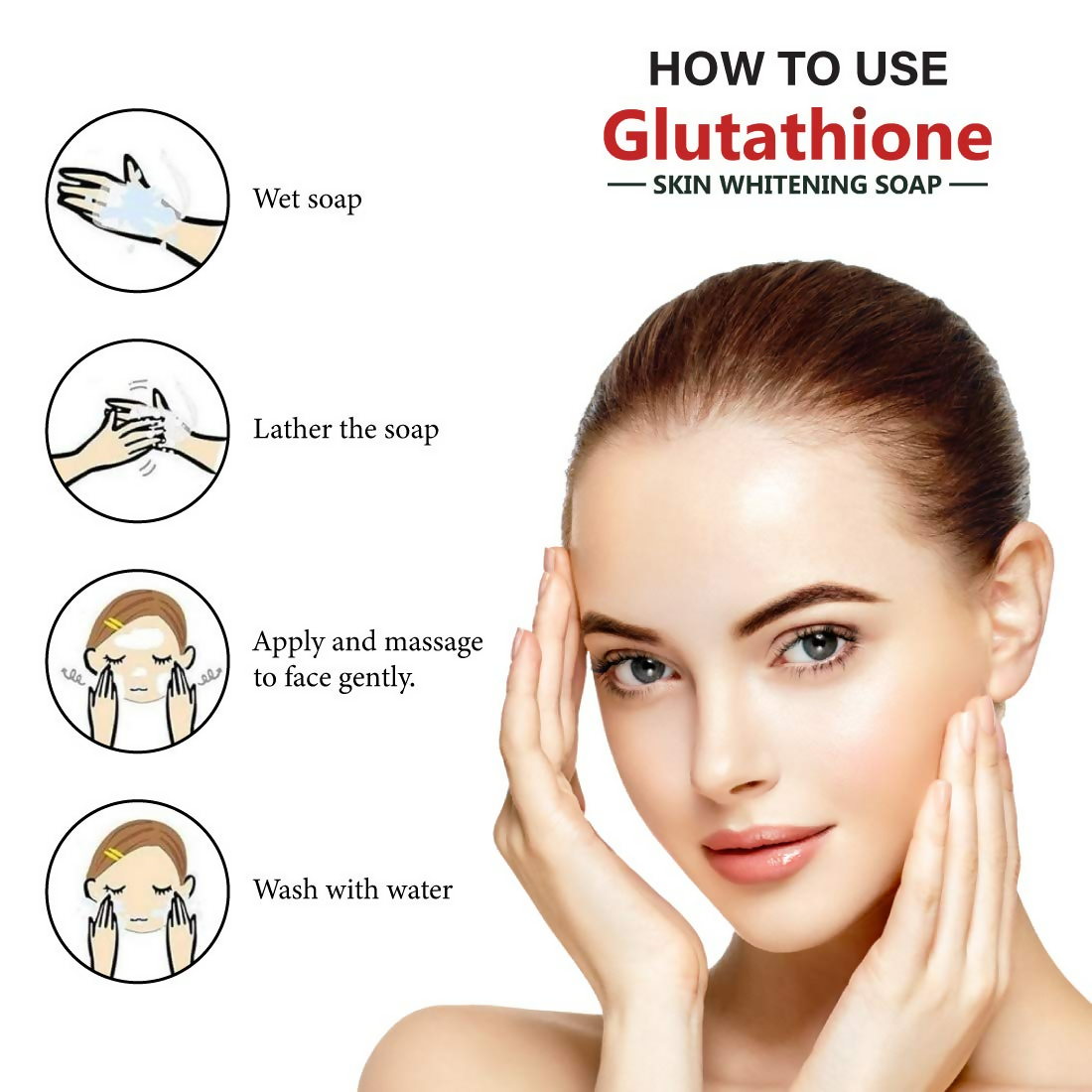LA Organo Glutathione Rose Skin Lightening & Brightening Soap | Grocsy