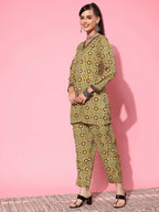 Ahalyaa Women's Traditional Wear Co-ods - Mustard | Grocsy