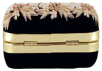 Jaishri Handicrafts Pearl Floral Clutch Carbon Black | Grocsy