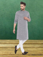 Even Apparels Men's Pure Cotton Striped Kurta | Grocsy