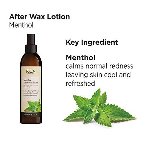 Rica Menthol After Wax Lotion For All Skin Type with Sun flower Oil, Jojoba Oil & Vitamin E | Grocsy