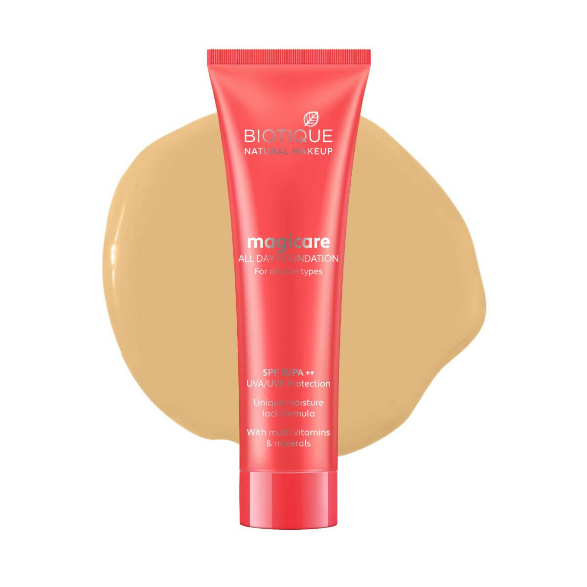 Biotique Natural Makeup Natural Magicare All Day Liquid Foundation - Clay | Grocsy